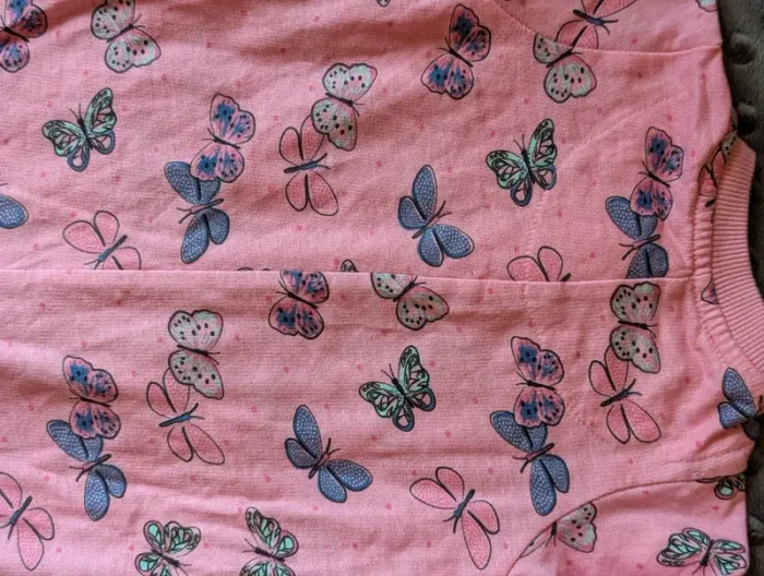 Pyjama léger fermeture éclair bébé 6 mois Action #papillons #rose #été - photo numéro 7