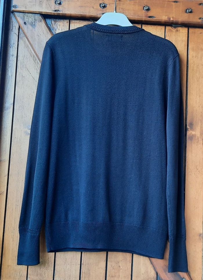 Pull noir, homme, Zara, taille S - photo numéro 2