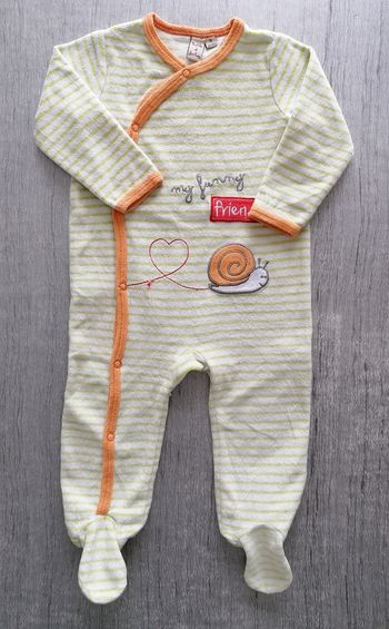 Pyjama rayé escargot mixte 9 mois