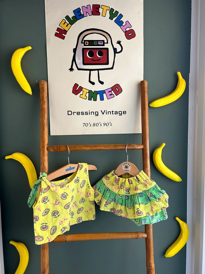 Ensemble vintage coloré 18-24M