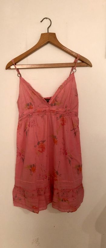 Robe légère rose en coton imprimée à fleurs Banana Moon