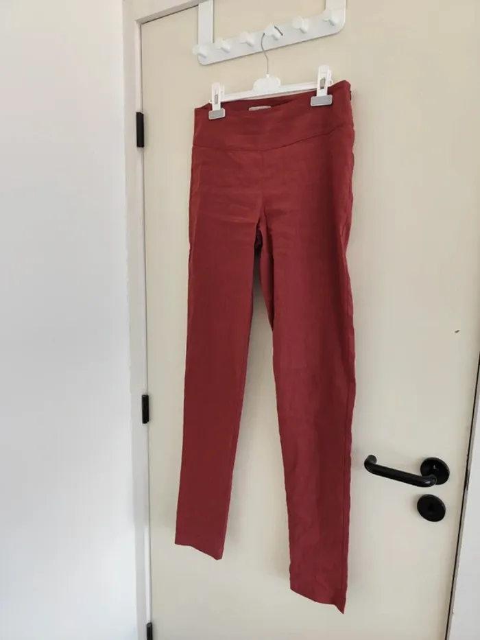 Beau pantalon Sarah Pacini couleur brique irisé 38 - photo numéro 6