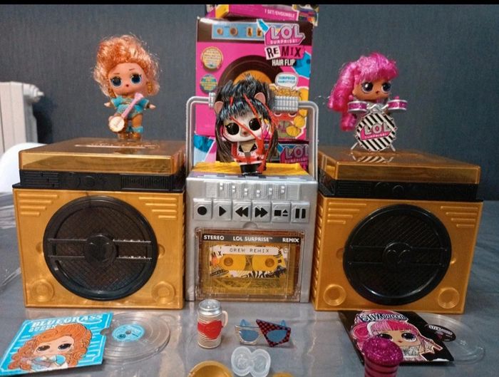 Lot de 3 Lol Surprise remix hairflip et pets