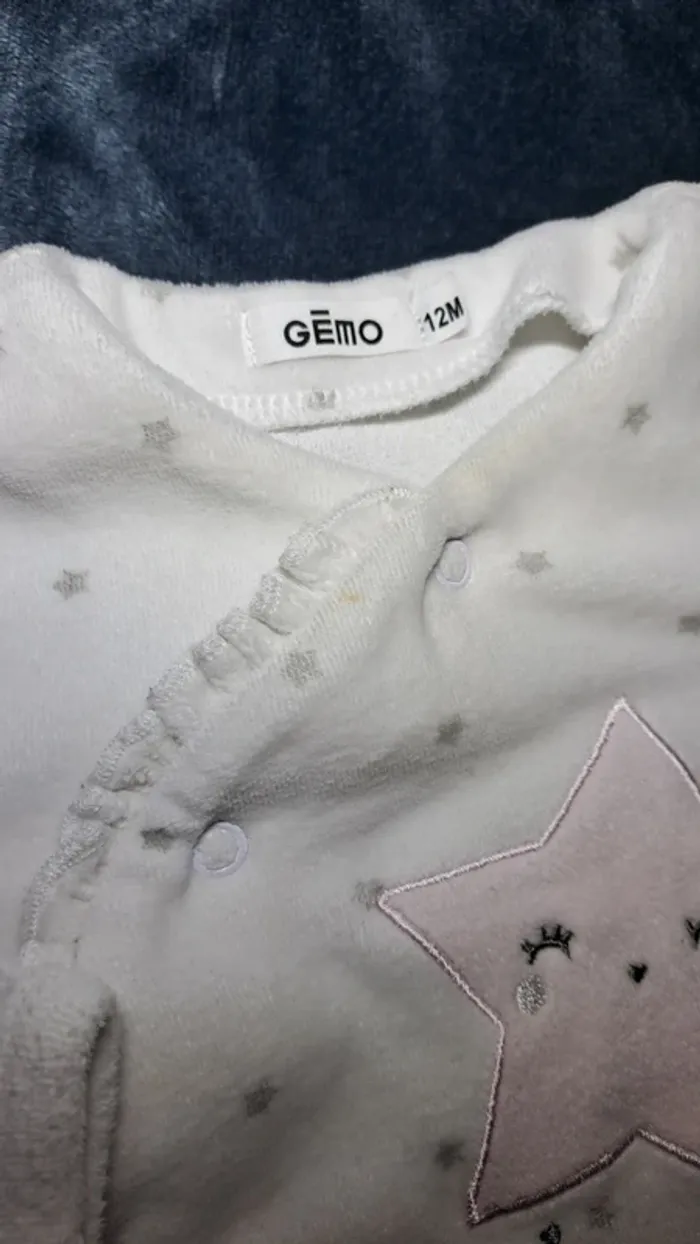 💚Pyjama bébé fille "Mini Princesse" GÉMO – 12 mois - photo numéro 5
