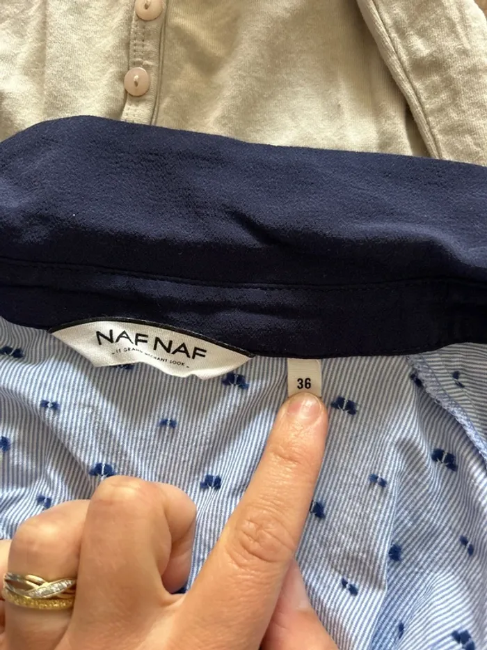 Combinaison short avec motif encre femme, nafnaf taille 36 - photo numéro 3