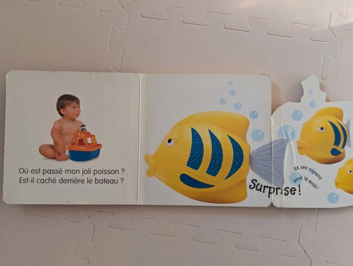 Lot 2 livres bébé sensoriels – C’est l’heure du jeu et du bain – avec textures et volets - photo numéro 9