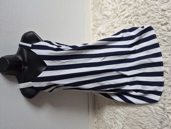 Robe rayée noire et blanche Cerise B - Taille S - Neuve 