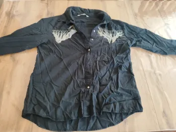 Chemise Zara noire en coton - Taille XL