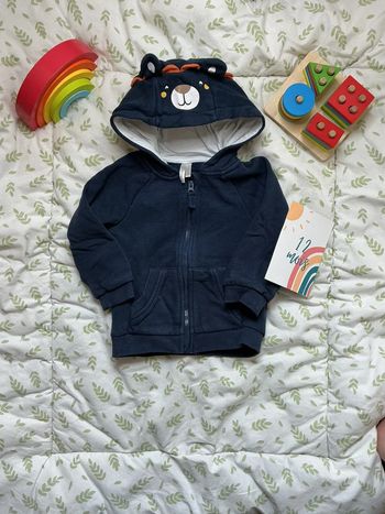 Gilet zippé à capuche marine 12 mois orchestra