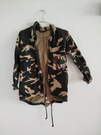 Veste en jean militaire 12 ans