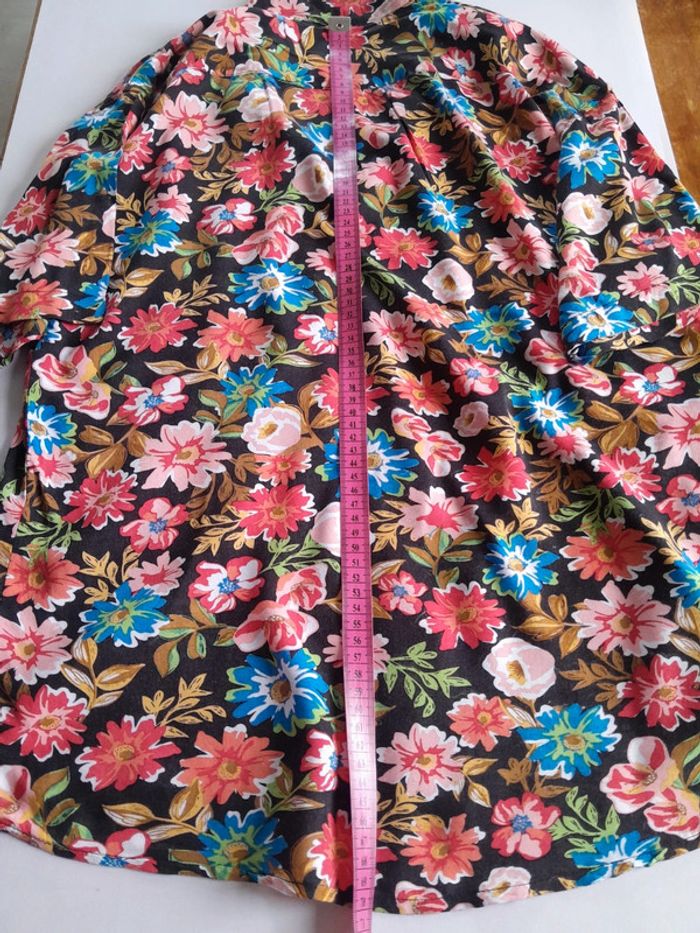 Chemise vintage manche courte fleurie wing Wonder woman - photo numéro 8