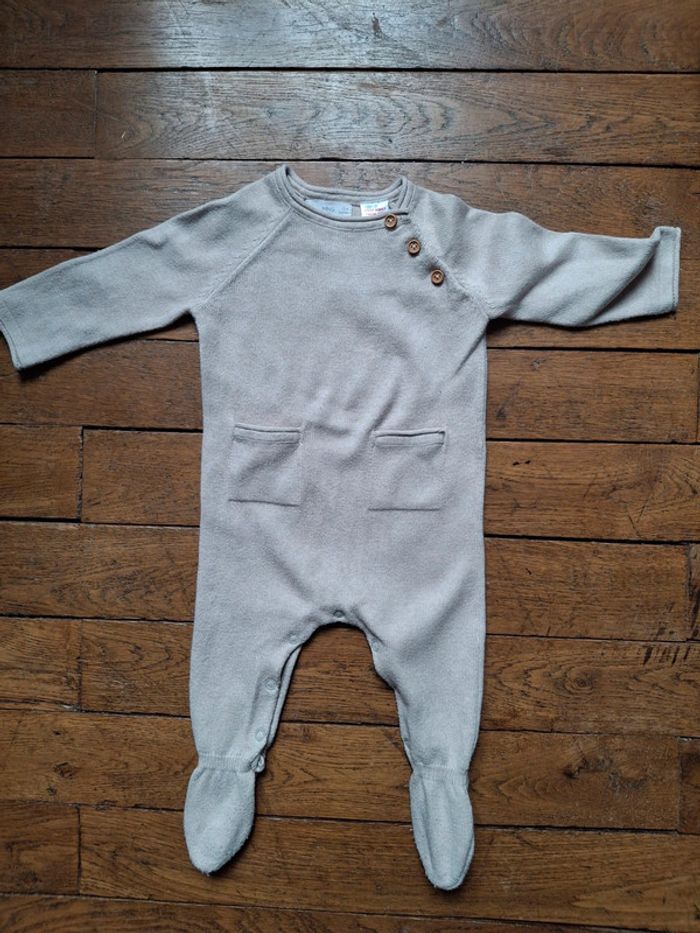 Combinaison bébé beige 6 mois mango