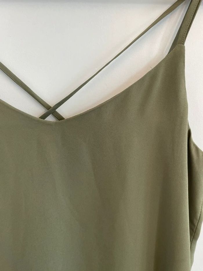 Robe fluide avec doublure kaki - photo numéro 2