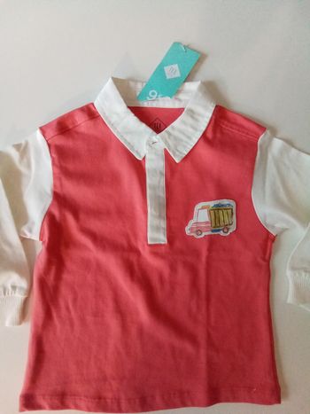 Polo manches longues, 18 mois