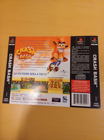 Jaquette arrière Crash bash - PlayStation 1