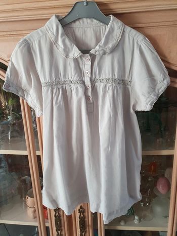 Chemise fillette 10 ans gris clair Atmosphère