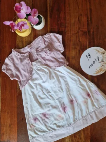 Ensemble robe longue sans manches + boléro manches courtes