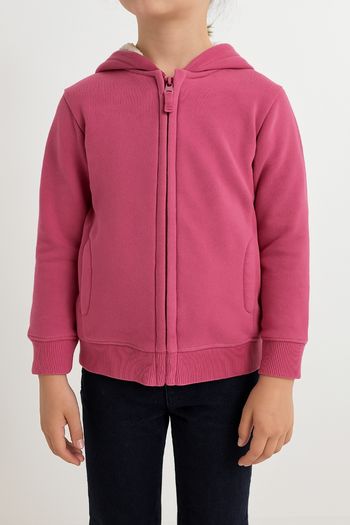 Veste à capuche rose TEX (Carrefour) - Doublure chaude 5/6 ans