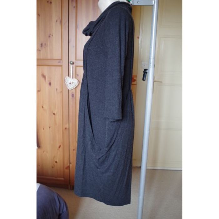 Jensen - ROBE MI-LONGUE  GRISE- Taille 40 - photo numéro 4