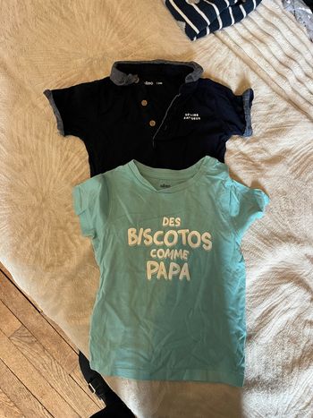 Lot 2 tee shirt 24 mois 