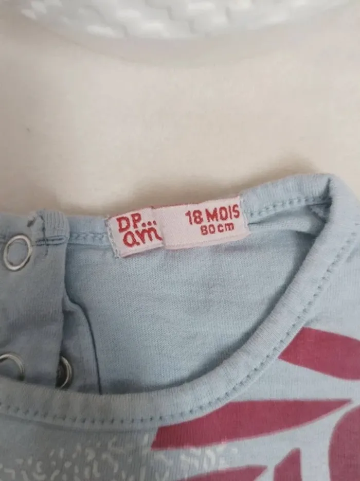 Tee-shirt manches courtes Du Pareil au Même fille 18 mois - photo numéro 3