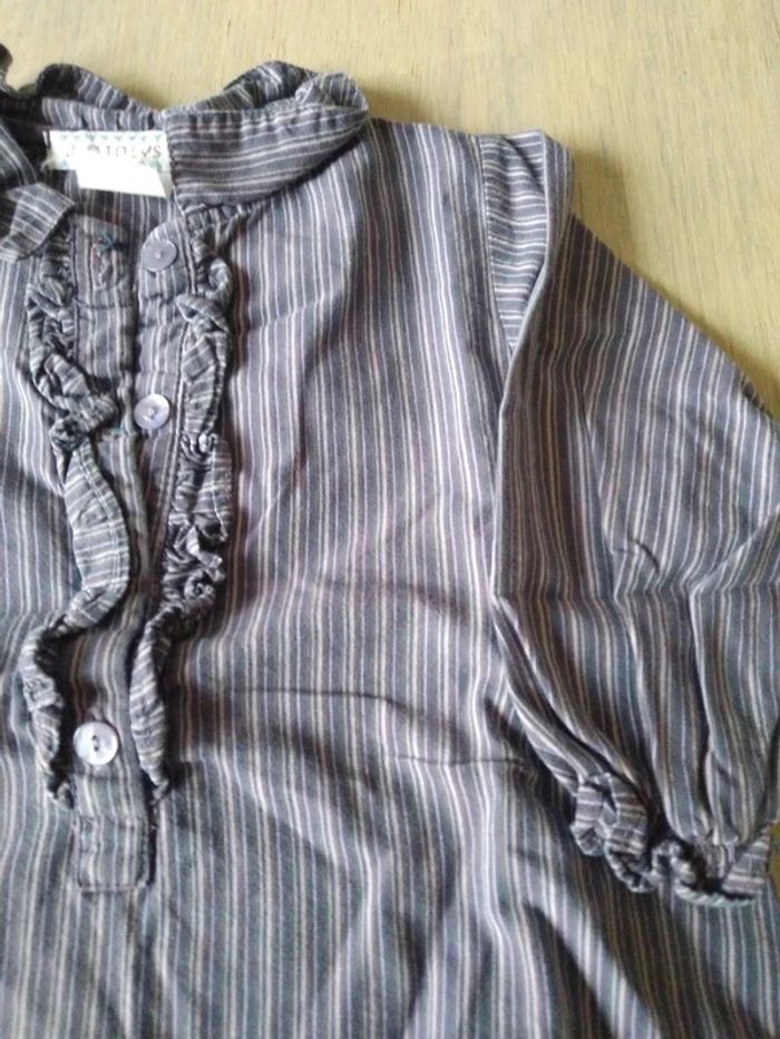 Blouse rayée violette 18 mois - photo numéro 3