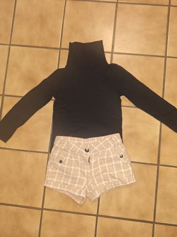 Ensemble short tee-shirt col rouler 6ans 