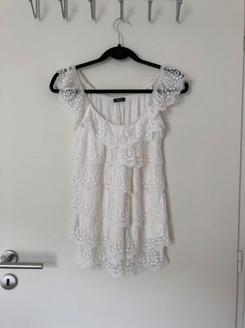 Haut débardeur blanc en dentelle Morgan taille M