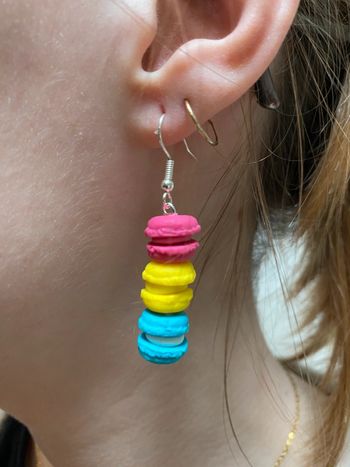 Boucles d’oreilles trio macarons
