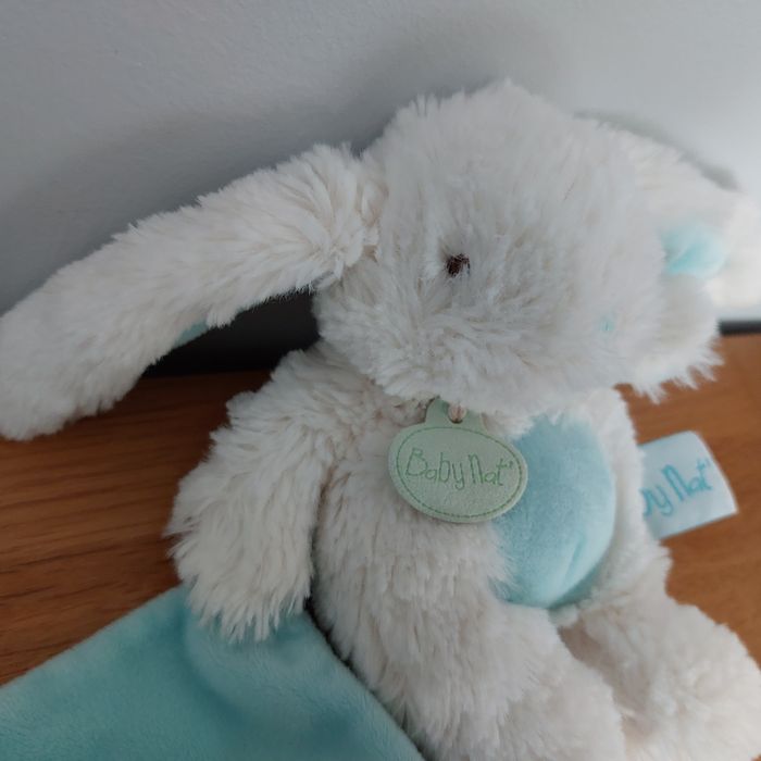 Doudou Lapin mouchoir - Baby Nat - photo numéro 2