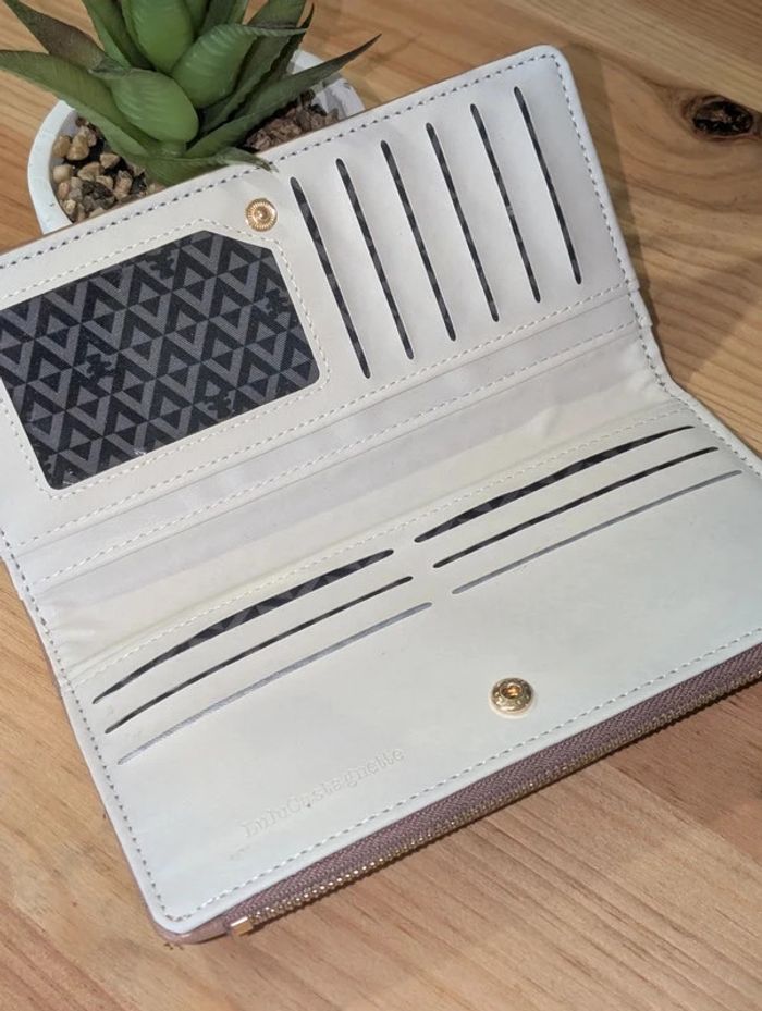 Portefeuille LuluCastagnette Marron et Blanc - photo numéro 2