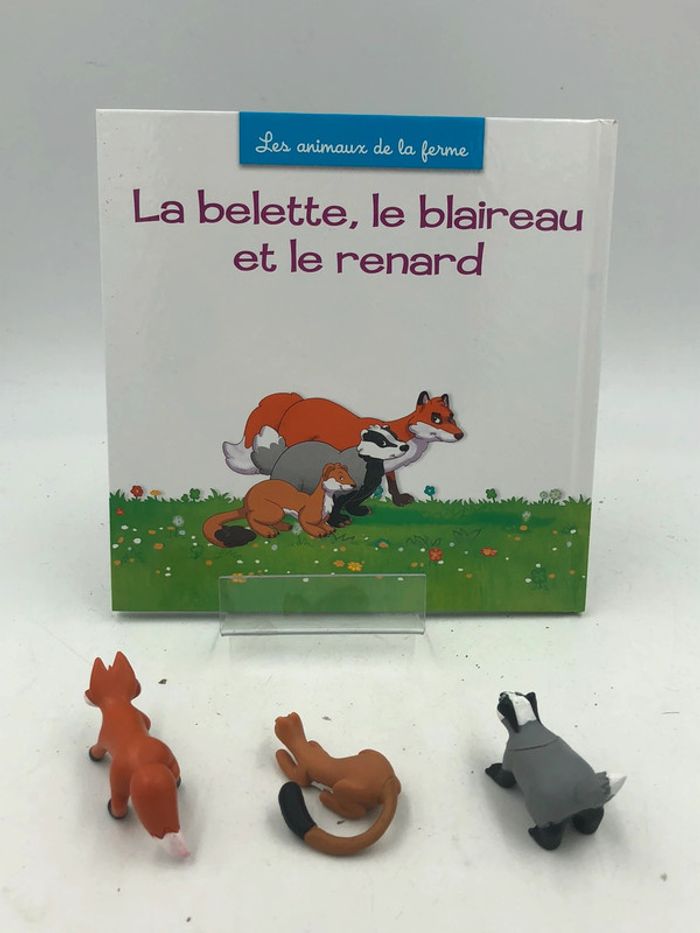 Livre + figurine Altaya les animaux de la ferme N•18 la belette, le blaireau et le renard - photo numéro 2