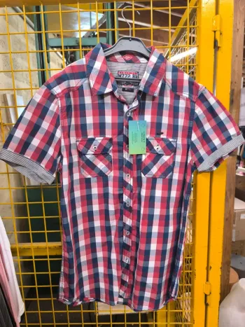 118162 chemise bleu/rouge homme M M272