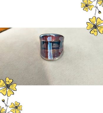 Bague en verre artisanale – Taille 59 – Collection Reflets de Lavande