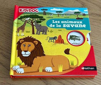 Livre Kididoc Les animaux de la savane Nathan 
