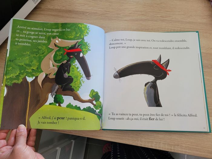 Livre AUZOU, Le loup qui apprivoisait ses émotions, version GRAND FORMAT, NEUF - photo numéro 6