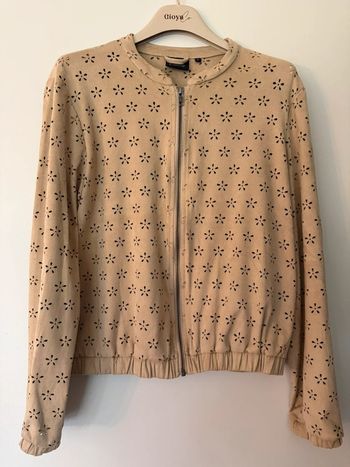 Veste légère beige effet daim