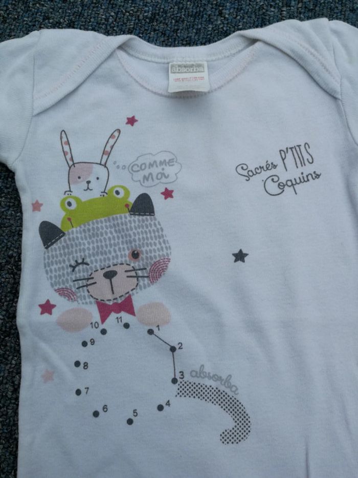 Lot de 3 body MC absorba 6M - photo numéro 4