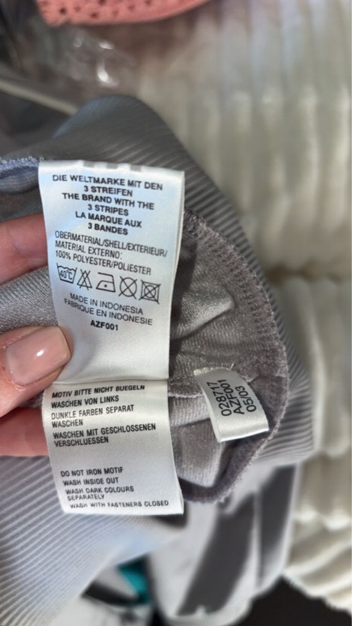 Adidas - Veste de sport vintage - Taille 14A/XS - Gris perle - photo numéro 6