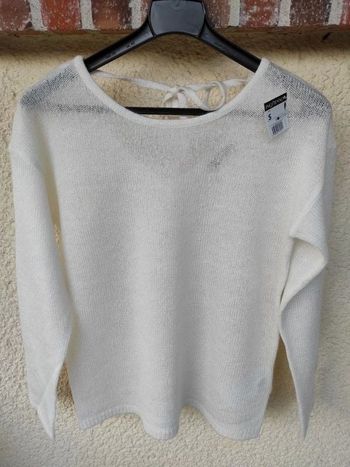 Pull blanc cassé