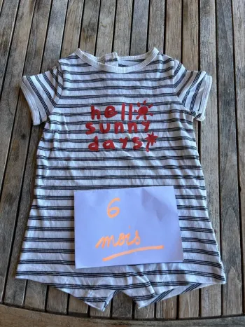 Combishort rayé bebe garçon Kiabi - 6 mois