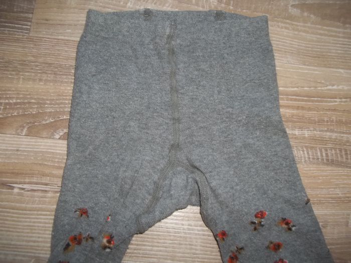 Collant gris à fleurs Tex "8/9" - photo numéro 3