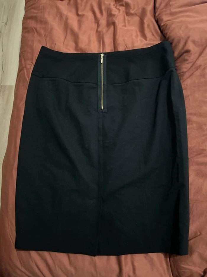 Jupe Tailleur Vintage Noir Taille 42 La City - photo numéro 3