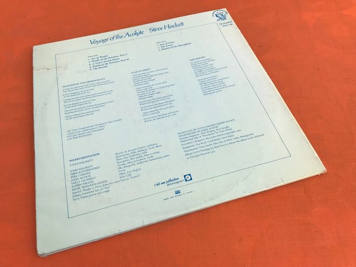 Vinyle 33 tours   Steve Hacklett  Voyage Of The Acolyte   (1975)  Charisma  9103 106 - photo numéro 9