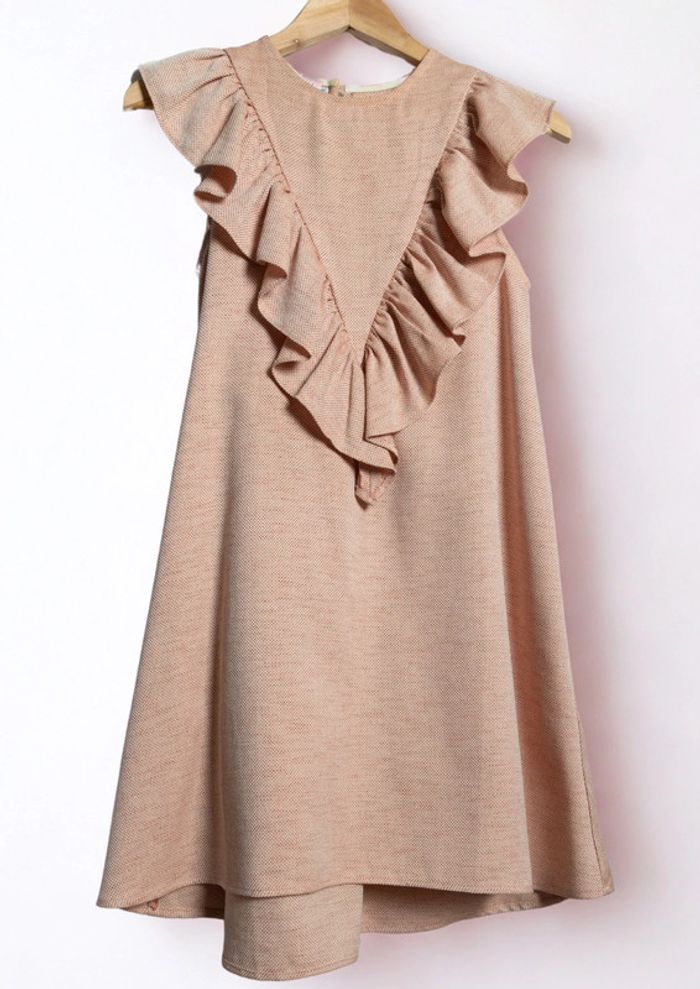 Robe rose poudré coupe évasée Janne Mill taille 36 - photo numéro 2