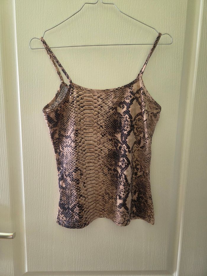 Top Tissaia Bretelles Élastiques Effet Peau de Serpent - photo numéro 2