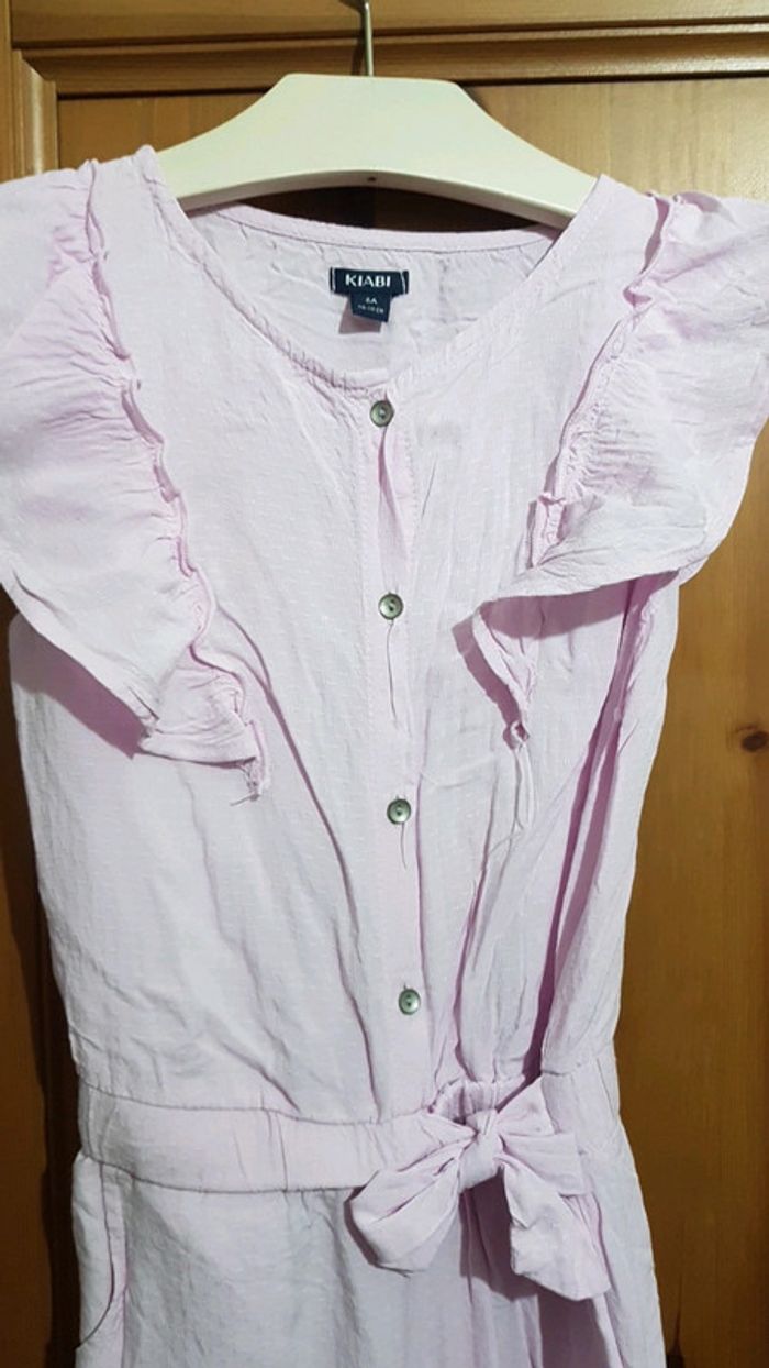 Combinaison salopette fluide kiabi 6 ans rose pâle - photo numéro 2