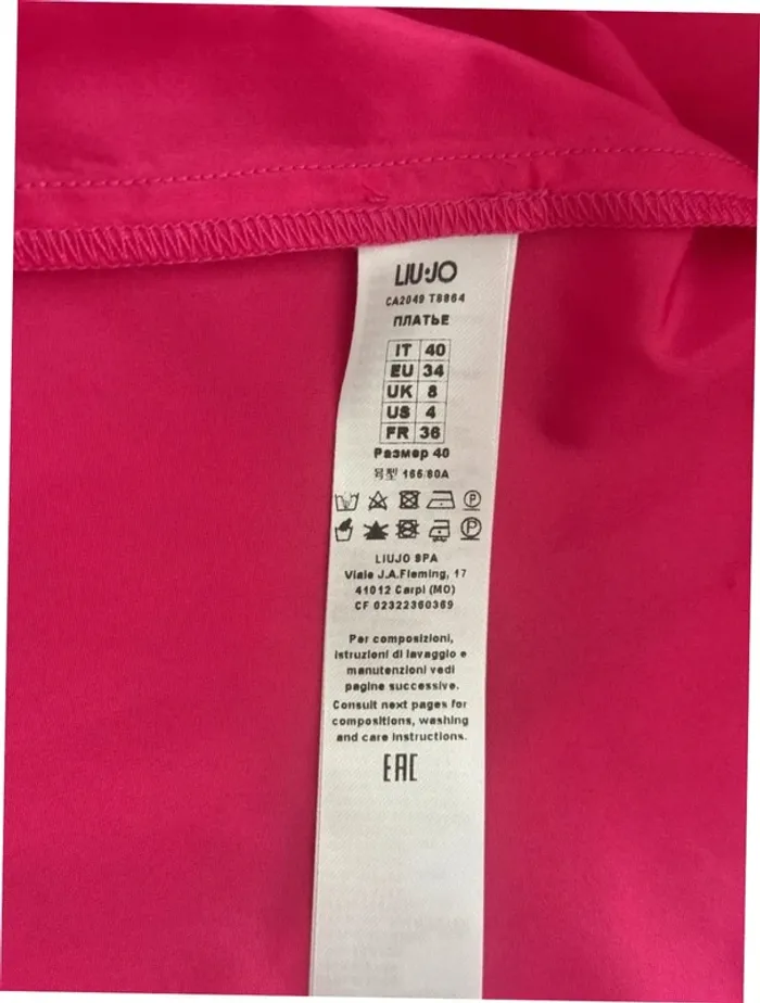 Élégante robe longue Liu Jo – Rose fuchsia – Taille 36 - photo numéro 10
