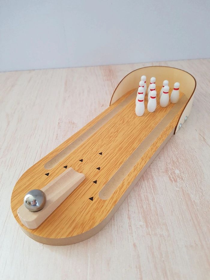 Bowling jeu de quilles miniatures en bois Flying tiger - photo numéro 2