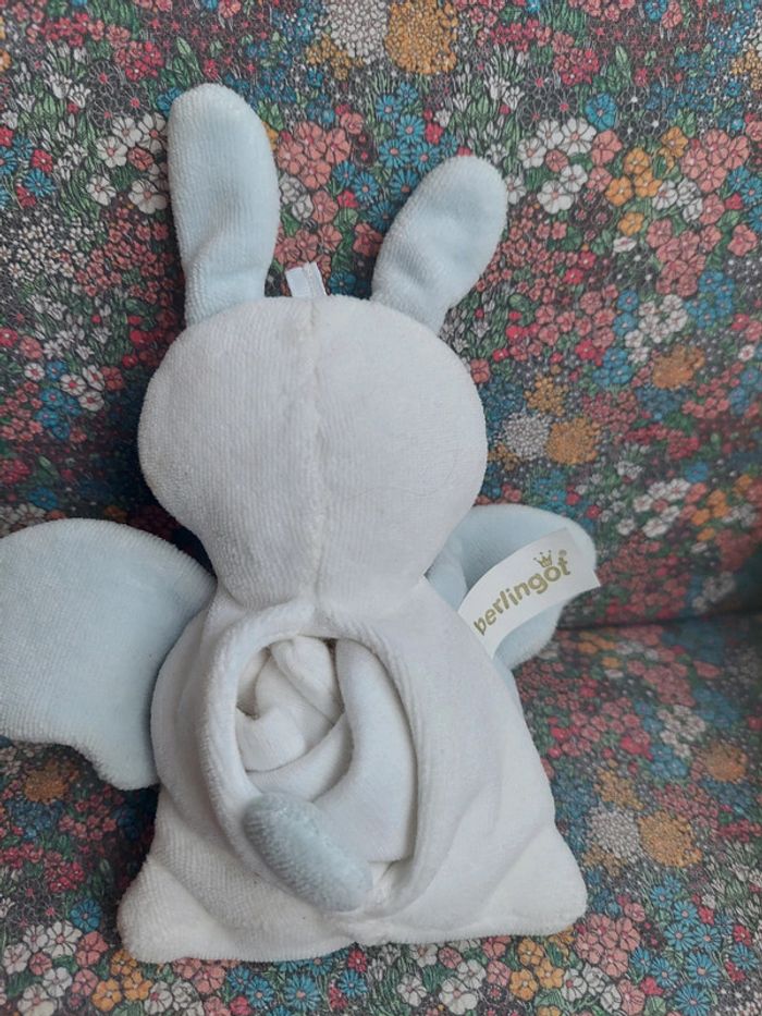 #3 Doudou mouchoir lapin ange Berlingot - photo numéro 2